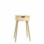 Ebern - Hliðarborð með skúffu (30x40x80cm - oak)