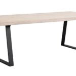 Rowico 'BROOKLYN' - Borðstofuborð (220x95cm - Whitewashed Oak)