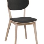 Rowico KATO - Borðstofustóll (hvíttuð eik/dökkgrár)