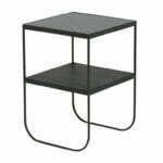 Hliðarborð með marmaraplötu (40x60cm - black)