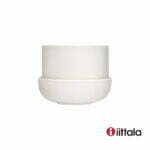 NAPPULA - Blómapottur m. skál (17x13cm - White)