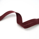 Skáband úr bómull (13mm - burgundy red - 5m kort)