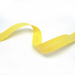 Skáband úr bómull (13mm - yellow - 5m kort)
