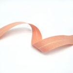 Skáband úr bómull (13mm - light salmon - 5m kort)