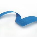 Skáband úr bómull (13mm - light turquoise - 5m kort)