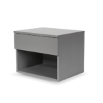 IK - Vegghengt náttborð með skúffu, grátt