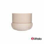 NAPPULA - Blómapottur m. skál (17x13cm - Beige)