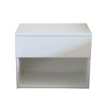 IK – Vegghengt náttborð með skúffu, hvítt