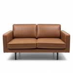 JUNE - Leðursófi (Tennessee 04 / koníaksbrúnn)