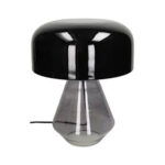 Kersten - Borðlampi úr gleri (30x30x39cm - Metal Black)