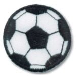 Fótbolti, bót (3,5x3,5cm - svartur)