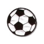 Fótbolti, bót (5x5cm - svört)