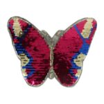 Firðrildi með pallíettum (16x18cm - rautt)