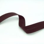 Skáband úr bómull (20mm - dökkbrúnt - 5m kort)