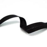 Skáband úr bómull (20mm - svart- 5m kort)