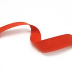 Skáband úr bómull (20mm - dark orange -5m kort)