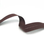 Skáband úr bómull (20mm - brúnt - 5m kort)