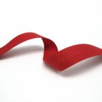 Skáband úr bómull (20mm - rautt - 5m kort)