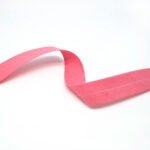 Skáband úr bómull (20mm - medium pink - 5m kort)