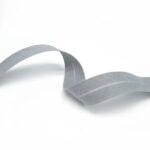 Skáband úr bómull (20mm - ljósgrátt -5m kort)