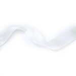 Satínskáband (20mm - hvítt)