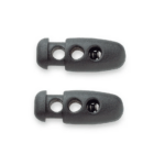 Teygjustopparar (9mm - svartir)