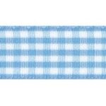 Köflóttir borðar (25mm - sky)