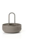 Zone - Single eggjabikar með standi 4 stk (Taupe)