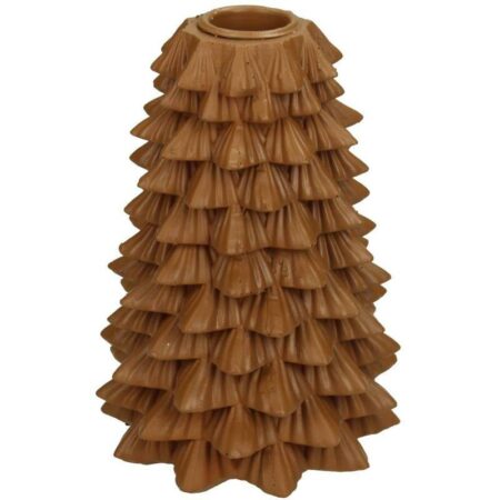 Kertastjaki jólatré 9,5x9,5x13cm terra