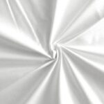 Bómullarsatín carola (142cm - hvítt)