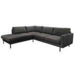 Copenhagen hornsófi með vinstri tungu (black 99)