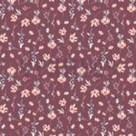 Poplin digital flower (140cm-berry)