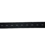 Teygja með tölugötum (20mm - svört)