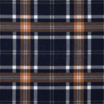 Flannel Plaid (145cm- navy/rust)