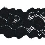 Stretch galloon lace (41mm - Black)