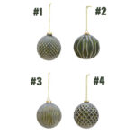 Wurm - Upphengi kúla á jólatré, 10cm 4 mismunandi