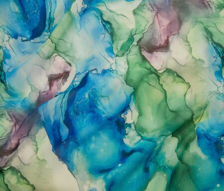 Digi chiffon prt (140cm - Blue/ green)