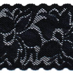 Streth Lace Galloon (60mm - Black)