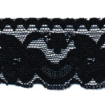 Streth Lace Galloon (38mm - Black)