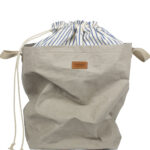 UASHMAMA 'POSITANO' - Linned Þvottakarfa/poki (Grey/Grey)