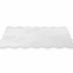 Diskamottur 30 X 40 hvítar Blóma