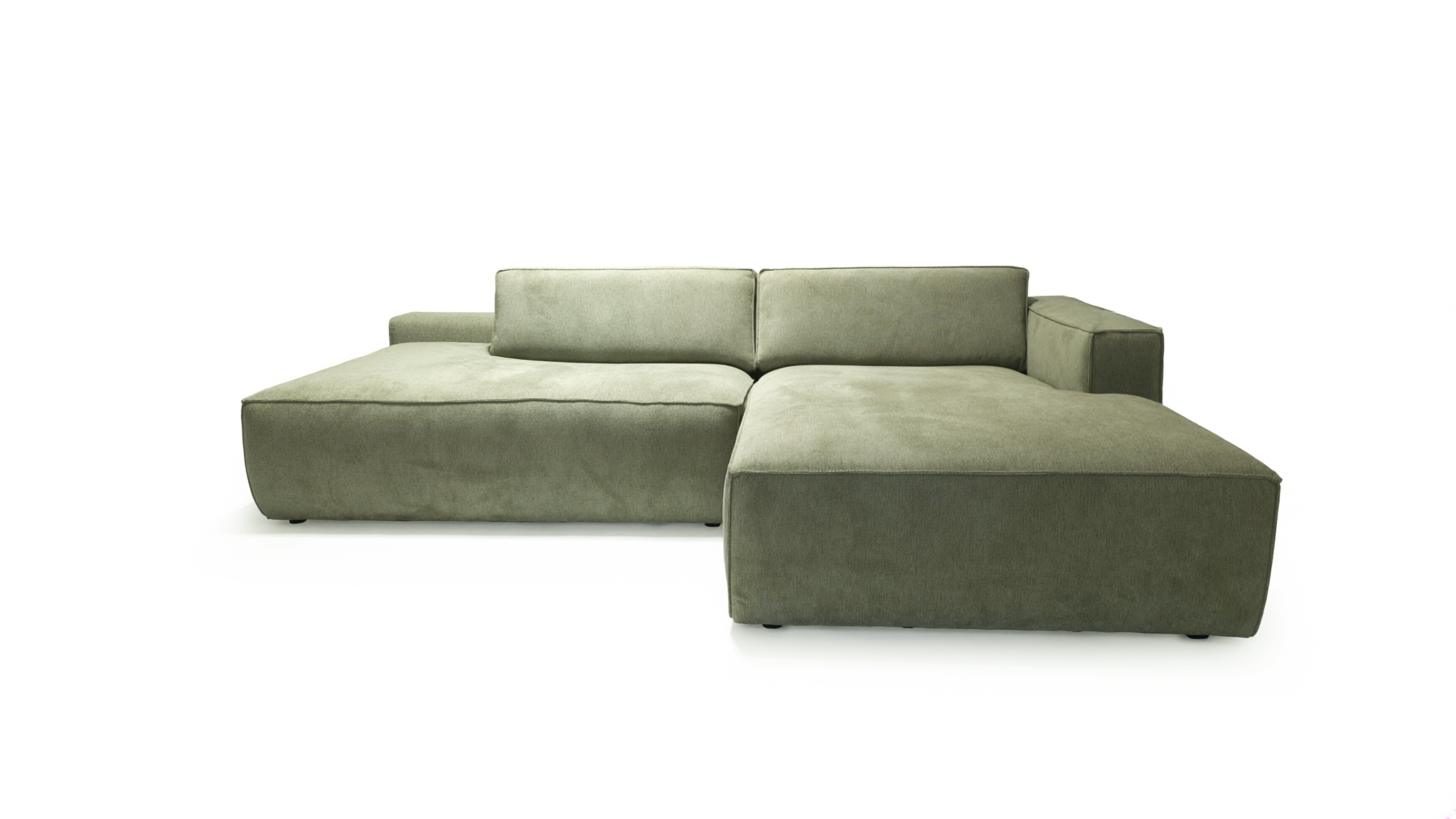 Andra – þriggja sæta tungusófi, hægri (Mito 55 – grænn) Andra – þriggja sæta tungusófi, hægri (Mito 55 – grænn) - Image 1