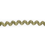 Zig Zag lurex ribbon (10mm - Gull)