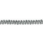 Blúnduborði með lurex (10mm - Silfur)