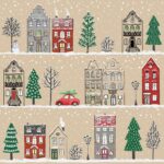 Braun Company - Servíettur 20stk 33x33cm Winterstadt bunt