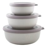 Cirqula skálasett með loki 3 stk lágar