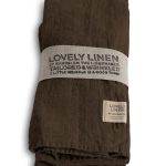 Lovely Linen - Servíettur 4stk 45x45 chocolate