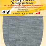 Jersey bætur (8,5x13cm-ljós grá)