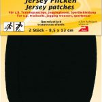 Jersey bætur (8,5x13cm-svart)