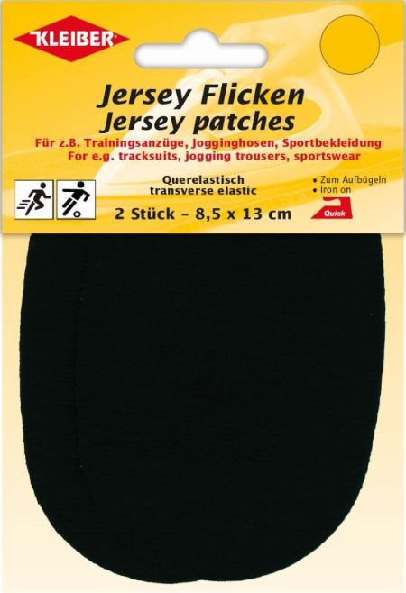 Jersey bætur (8,5x13cm-svart)